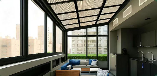 智能蜂巢天棚帘5